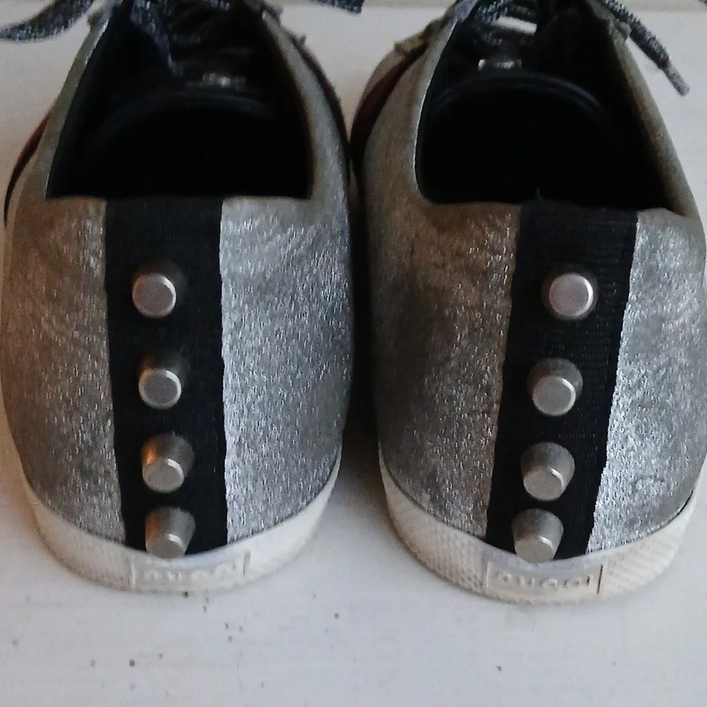 GUCCI Silver Glitter Bambi Sneakers Size 10.5